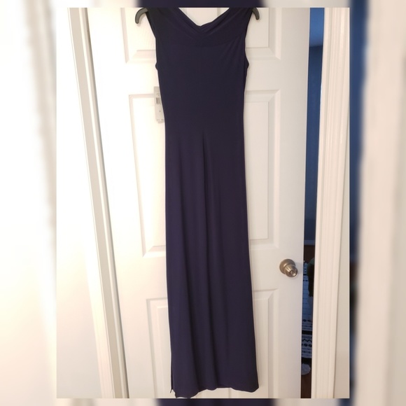 🐴Lauren by Ralph Lauren Navy floor length evening dress - Picture 3 of 4